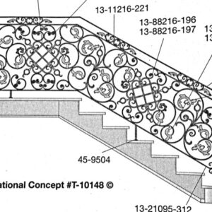 Iron Stair Handrails Handrails 45-9504
