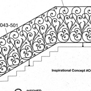 Iron Stair Handrail 35022
