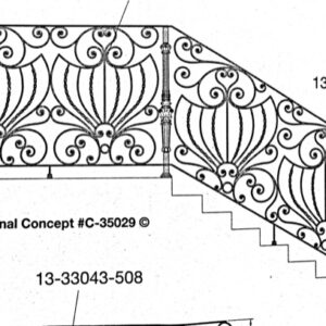 Iron Stair Handrail 35029