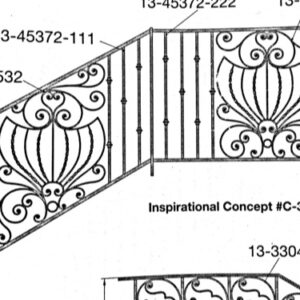 Iron Stair Handrail 30074