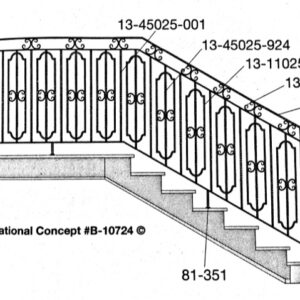 Iron Stair Handrails 85-351