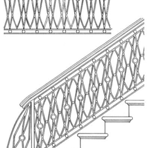 Iron Stair Handrails Model 150