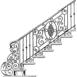 Iron Stair Handrails Model 154