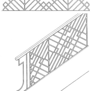 Iron Stair Handrails Model 164