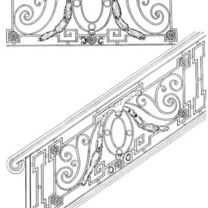 Iron Stair Handrails Model 168