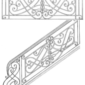 Iron Stair Handrails Model 172