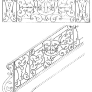 Iron Stair Handrails Model 070