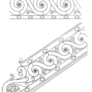Iron Stair Handrails Model 072