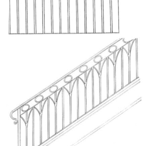 Iron Stair Handrails Model 021